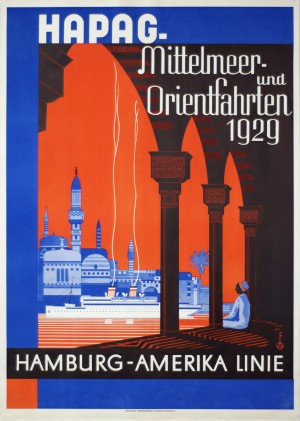 Hapag mittelmeer und Orientfahrten 1929 poster